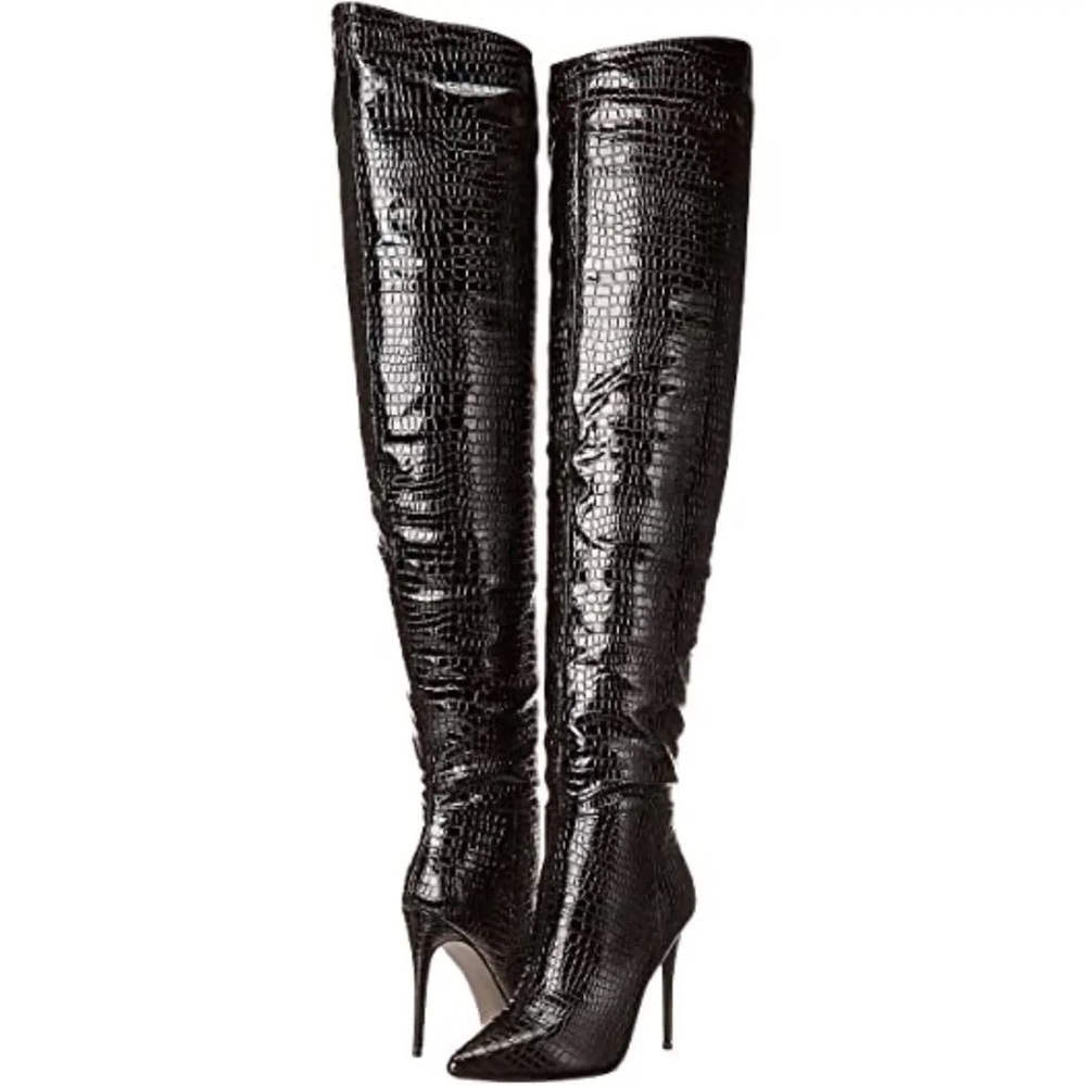 Thigh high slouch boots